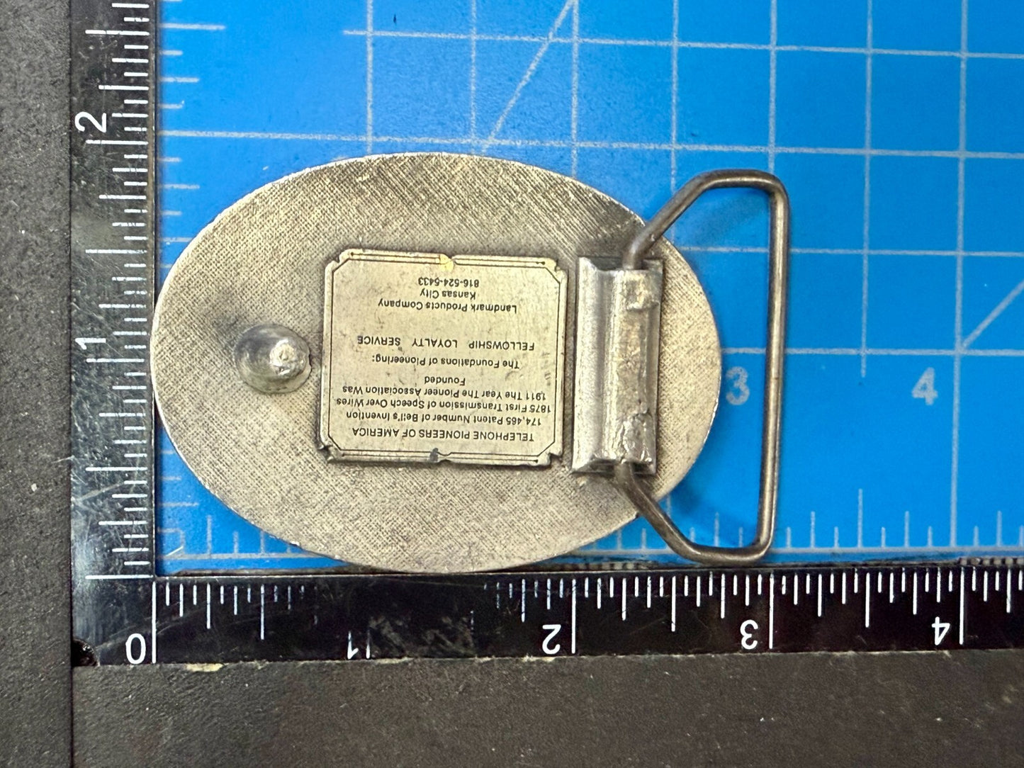 Telephone Pioneers of America Silver Color Commemorative Belt Buckle