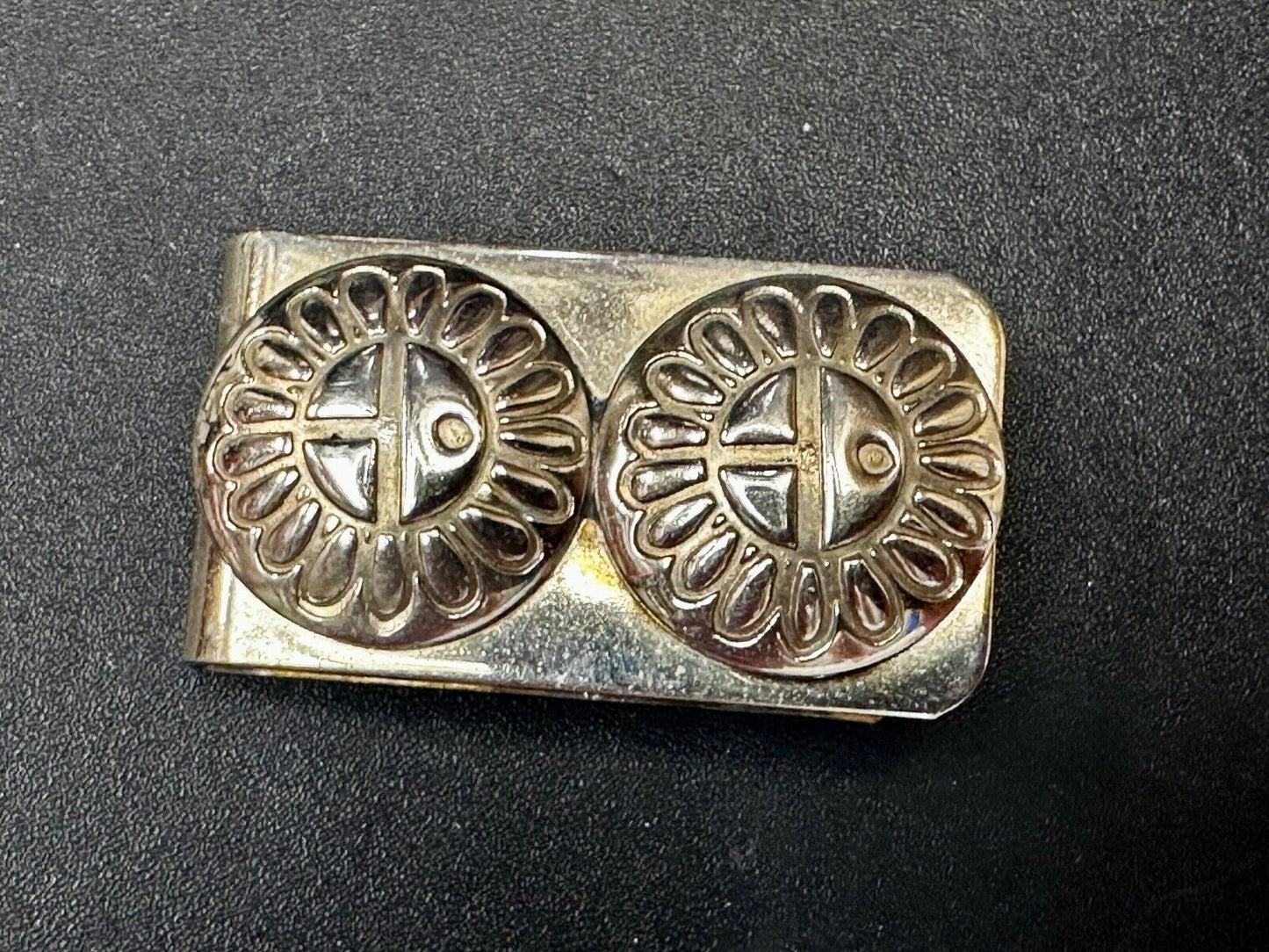 Aztec Symbol Mexican Silver Tone Money Clip - unknown to me!