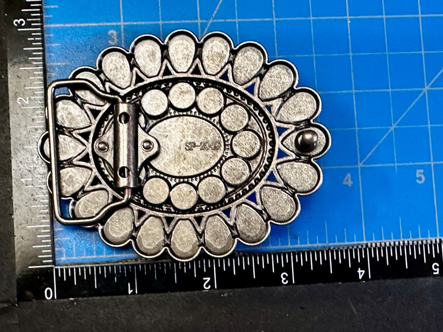 Beautiful Faux Turquoise Covered Hippie Vibe Western Cowgirls Belt Buckle #2049