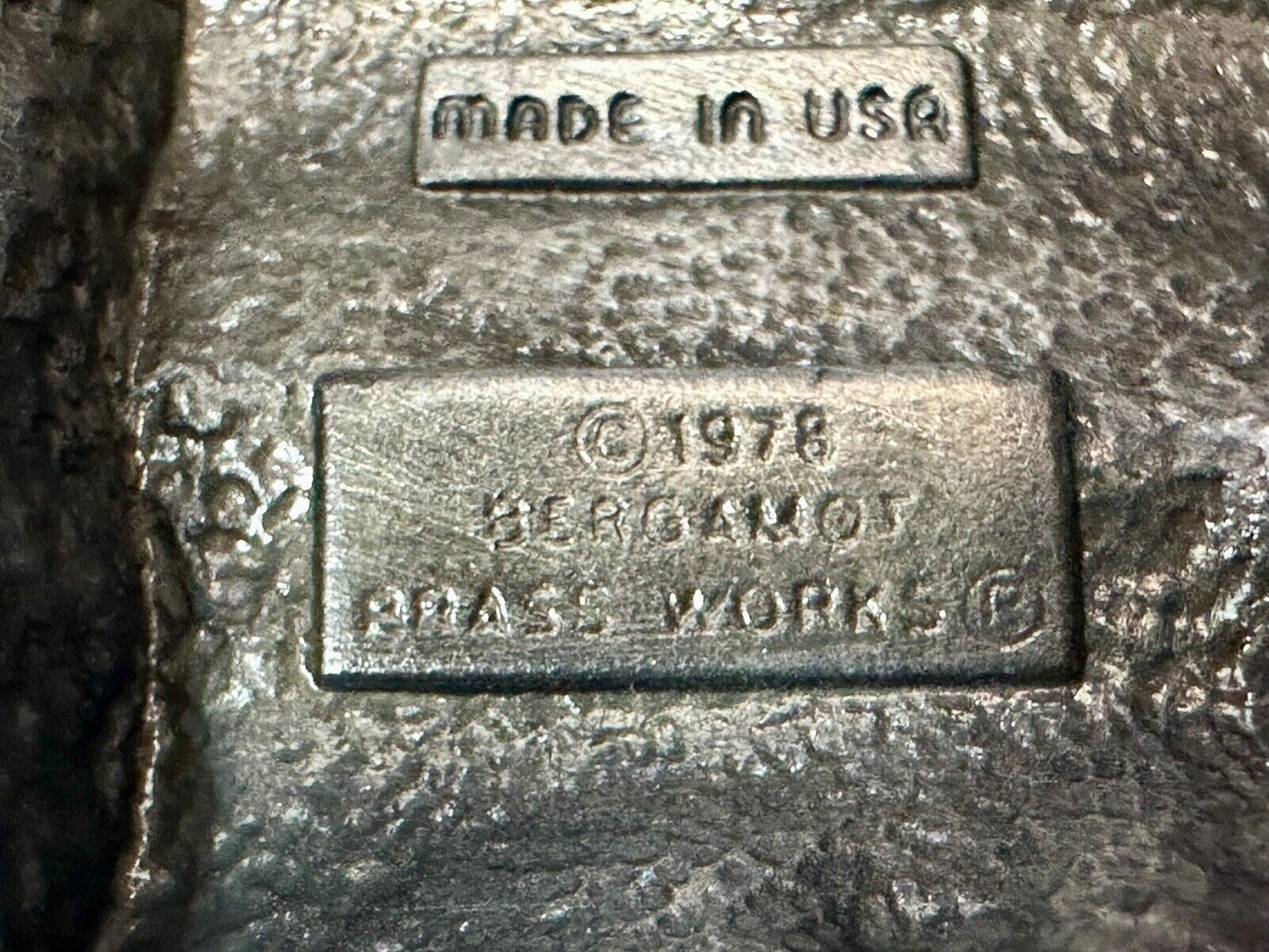 Train Rail Road Steam Engine RR vintage 1978 Bergamot Brass Works belt buckle