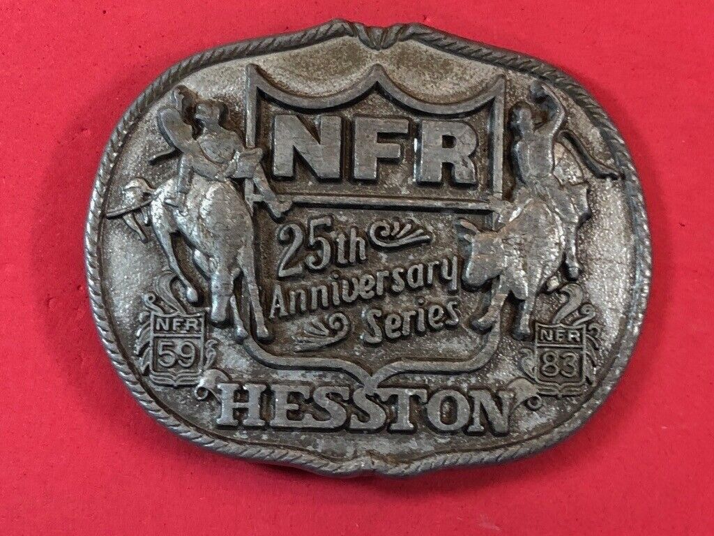 1983 Hesston National Finals Rodeo NFR 25th Anniversary Series Belt Buckle