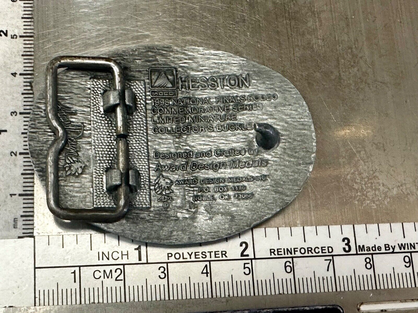 1998 NFR National Finals Rodeo NOS Youth Size ADM Commemorative Belt Buckle