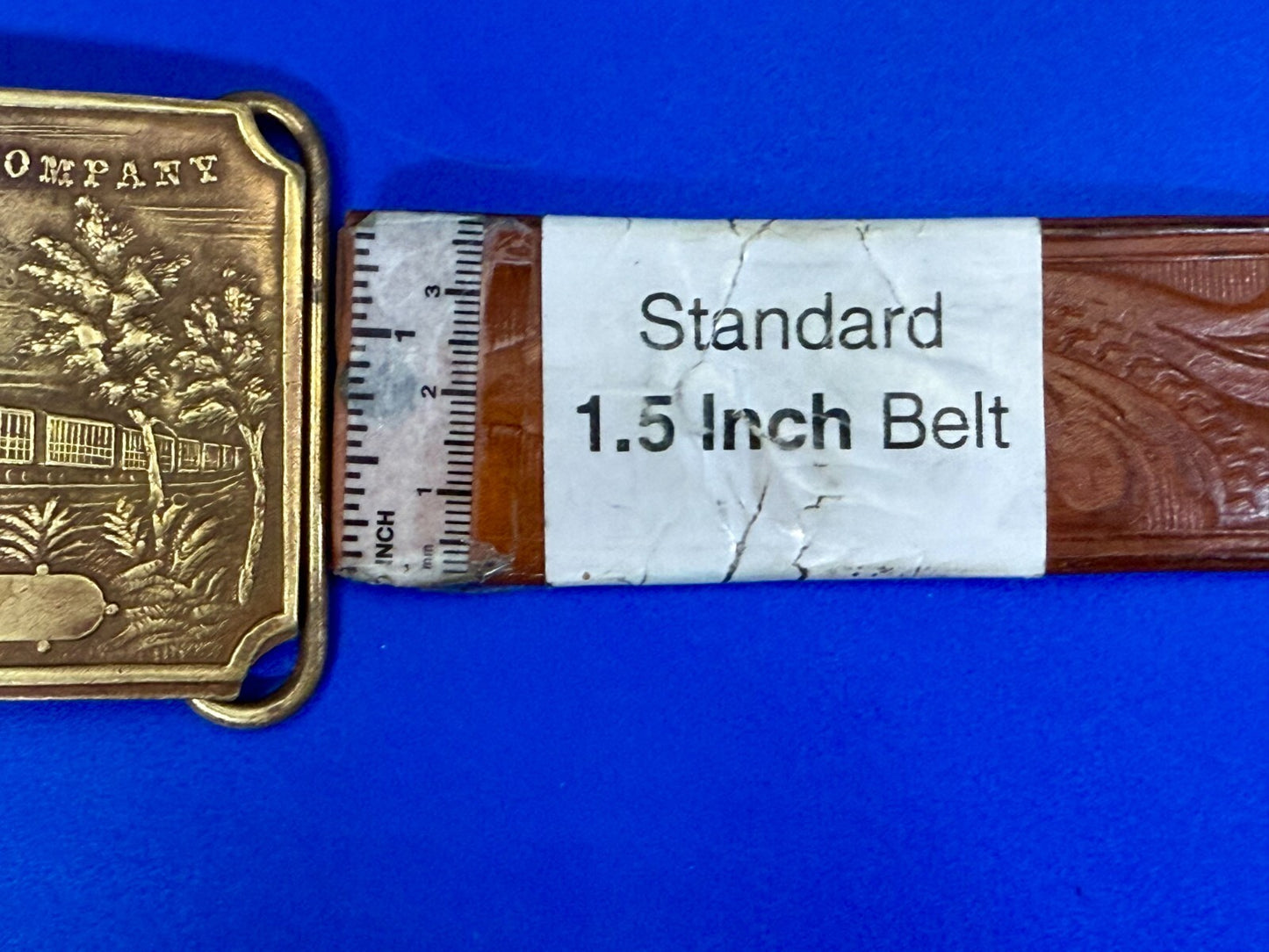 TEXAS Railroad Train Engine TIFFANY NY Wells Fargo & Company Belt Buckle
