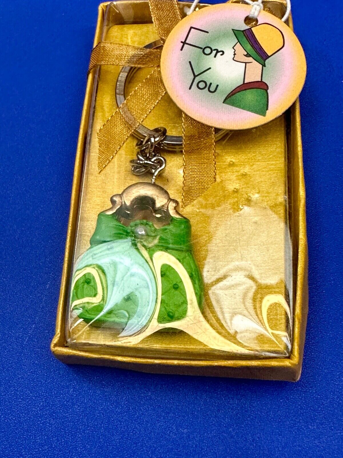 Adorable Green Purse Fashioncraft Keychain - Key Ring Chain Item 6485