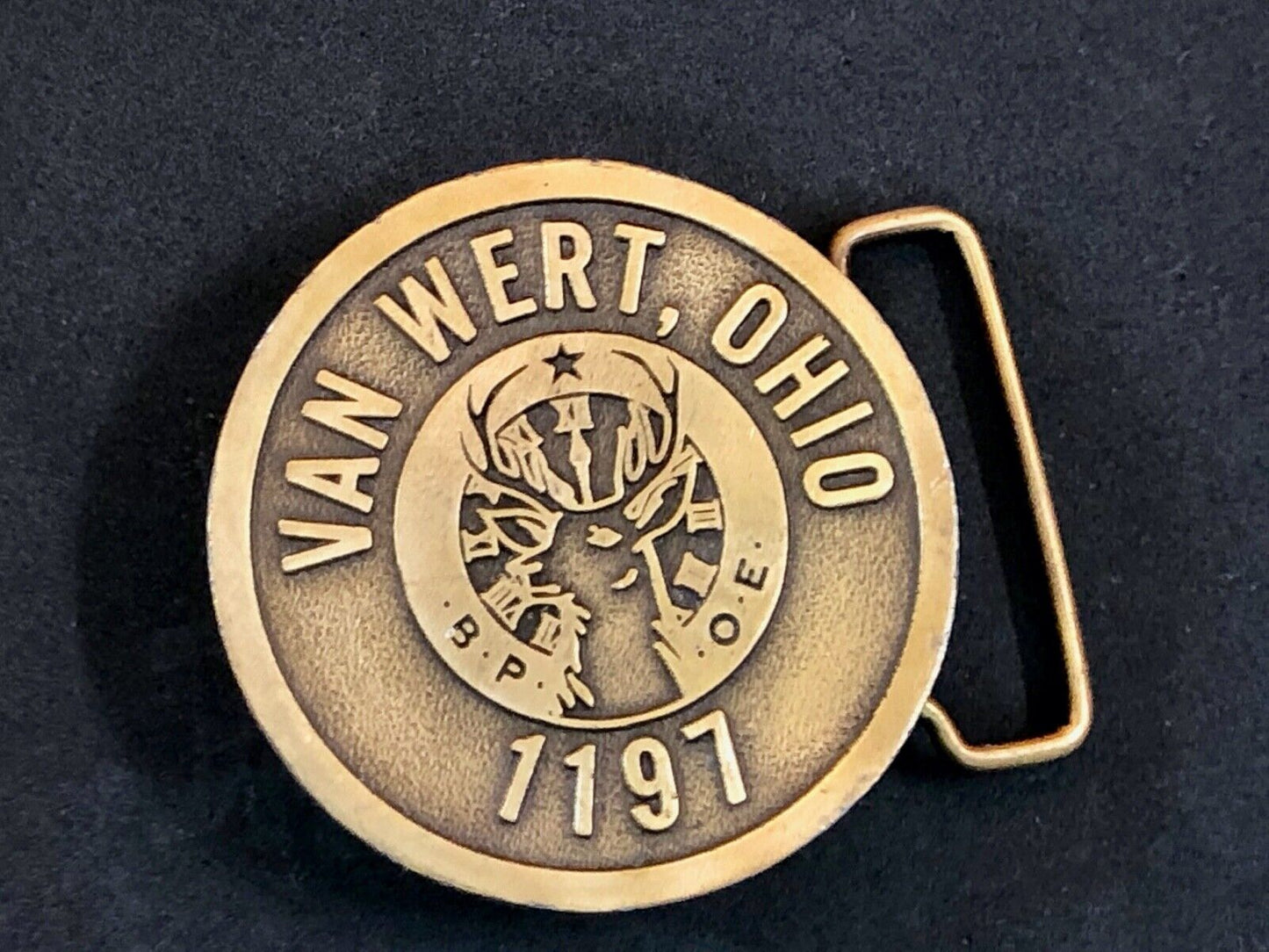 B.P.O.E. Van Wert Ohio Elks Club Group Promotional belt buckle