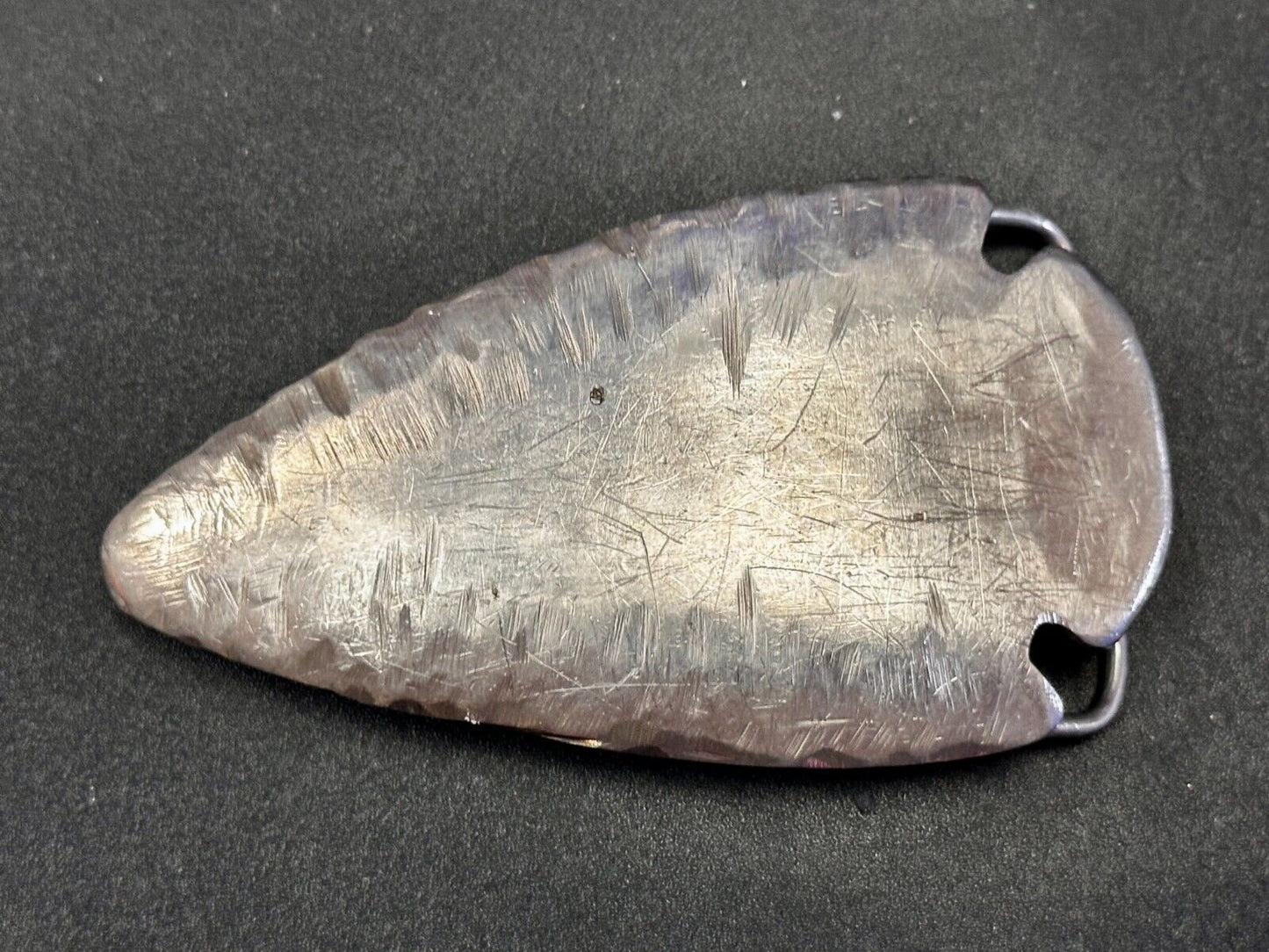 Arrow Head Artisan Cast Made Native Indian Art Figural Silver? Belt Buckle