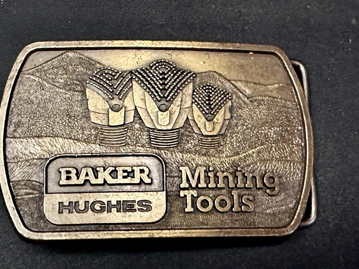 Baker Hughes Mining Tools Mine Drilling Bit Head Advertisement Belt Buckle -1991
