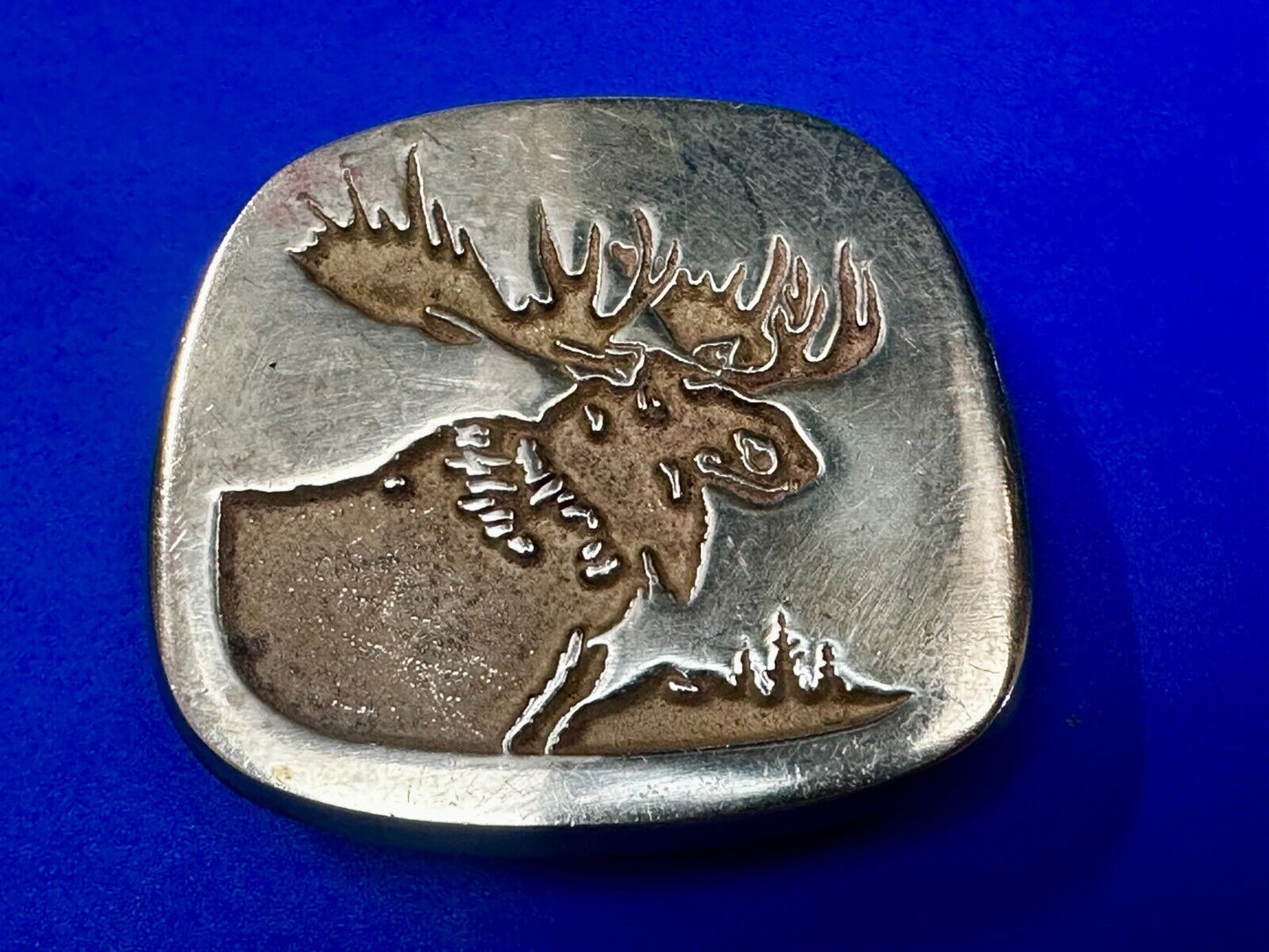 The Moose RARE Commemorative Cutout Solid Brass Vintage Belt Buckle