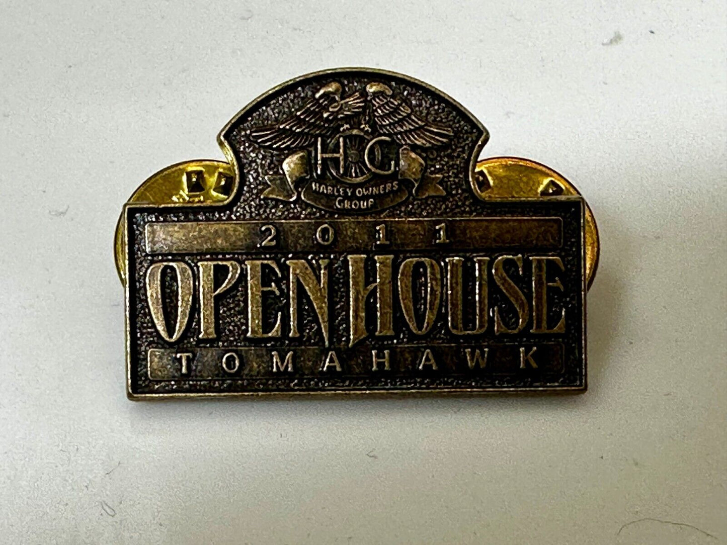2011 Tomahawk NOS HOG Harley Davidson Owners Group Pin for Jacket or Vest