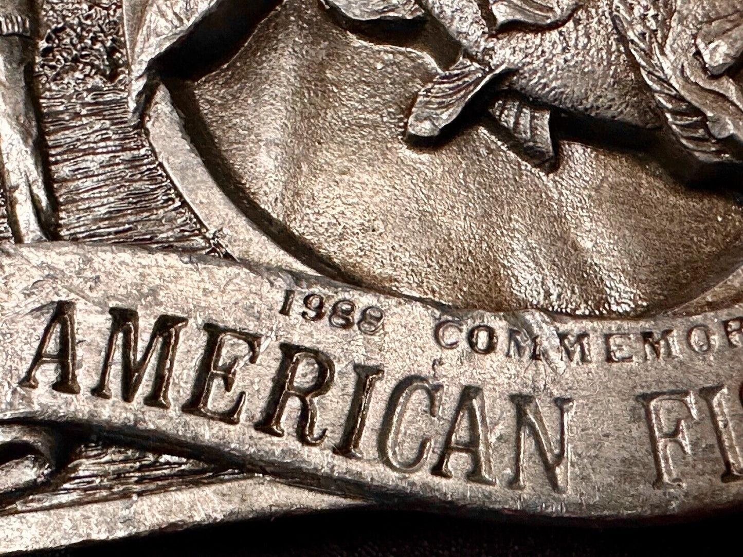 1988 American Fisherman Commemorative Arroyo Grande Fish Sport belt buckle