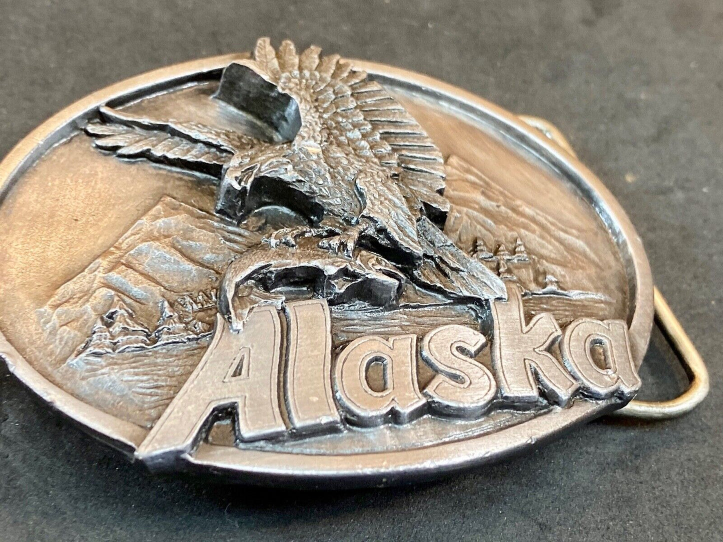 The great state of AK Alaska - Mighty Huntsman - THE EAGLE Belt Buckle