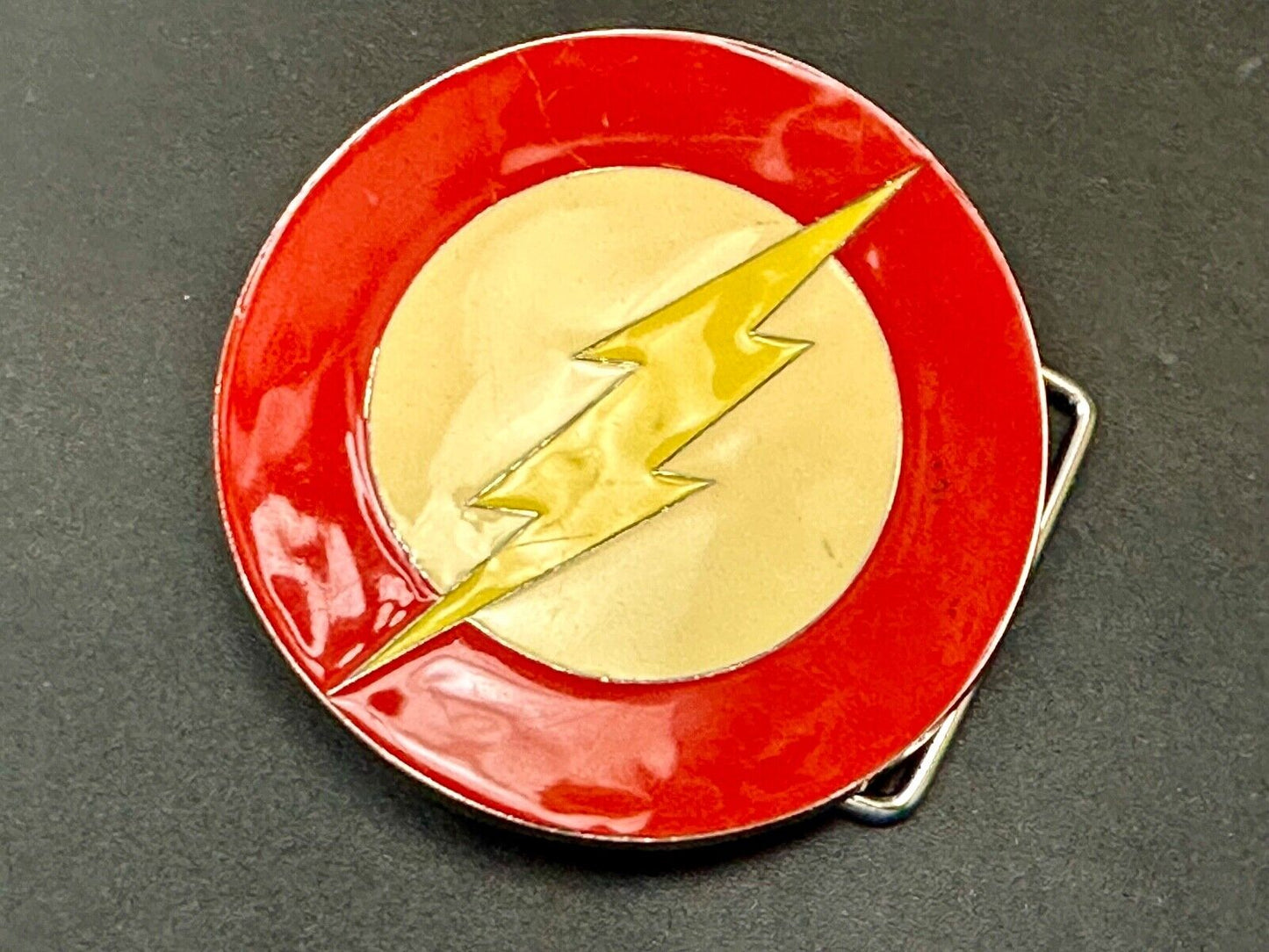 The Flash - Round Emblem Lightning Bolt Belt Buckle by DC Comics and GTO