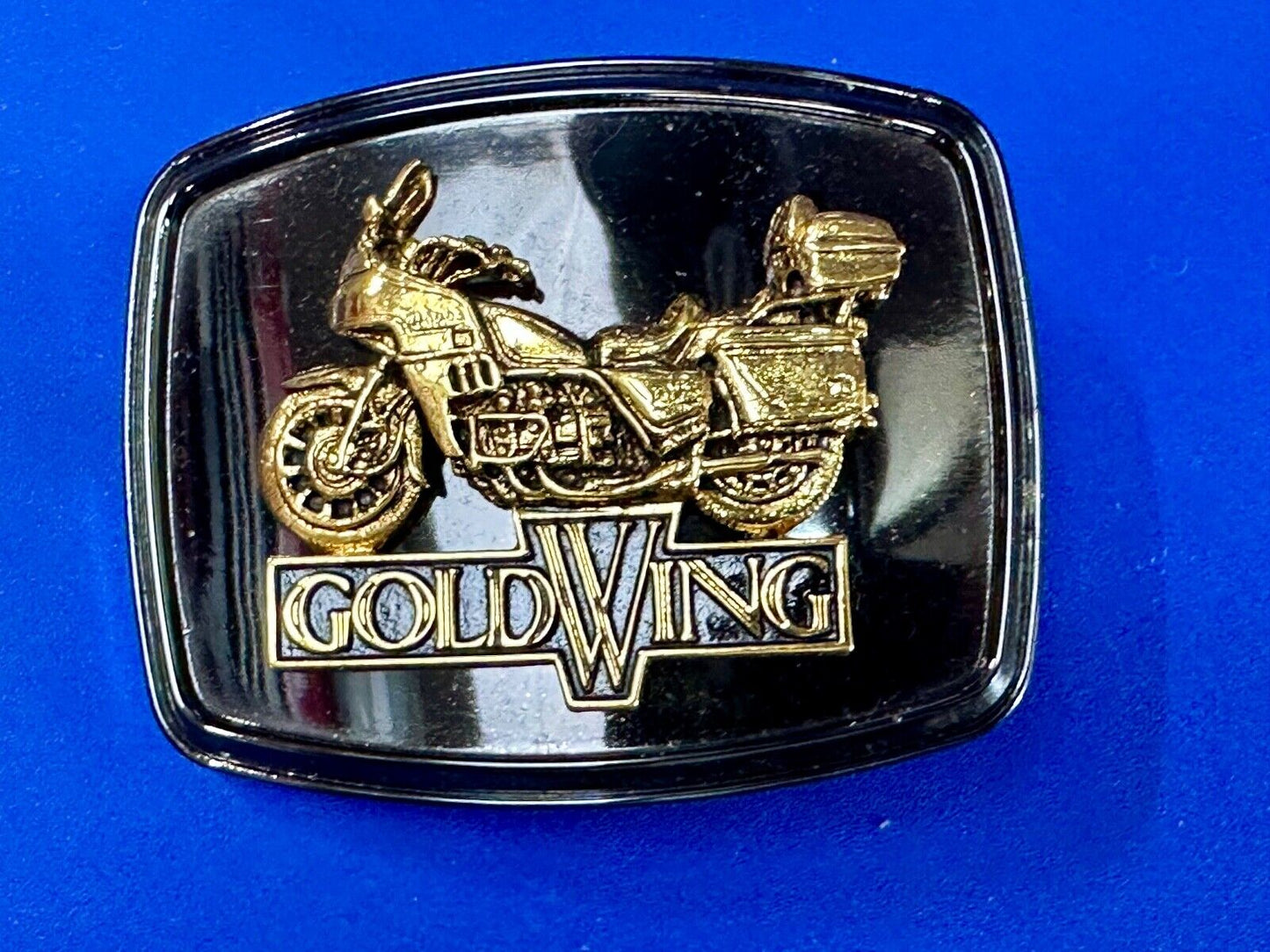 Vintage 1979 Goldwing Motorcycle Metal Belt Buckle by Raintree