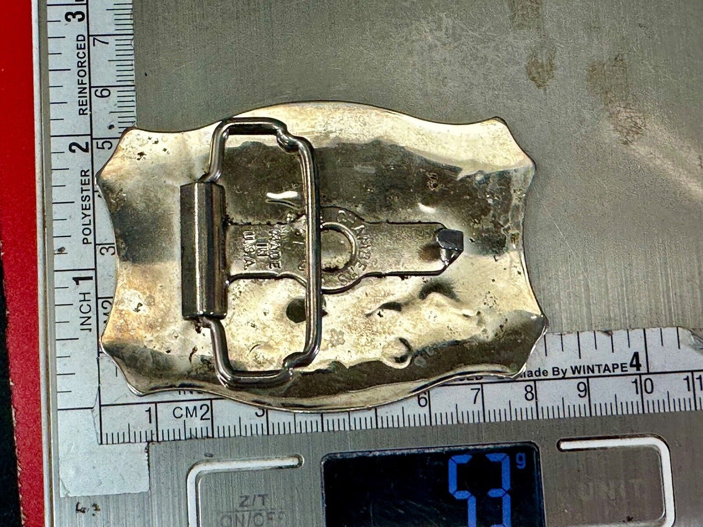 Vintage Chambers Vintage Cowboy Saddle Bronc western two tone belt buckle