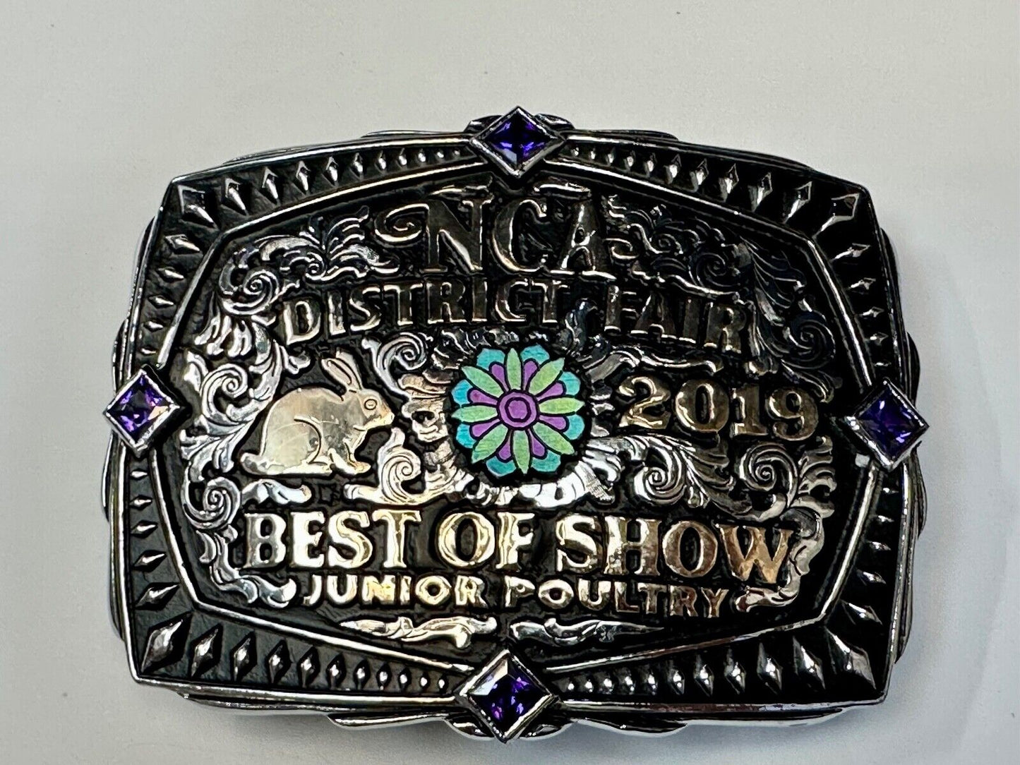 Best of Show JR poultry Trophy NCA District Fair 2019 Arkansas belt buckle By KS
