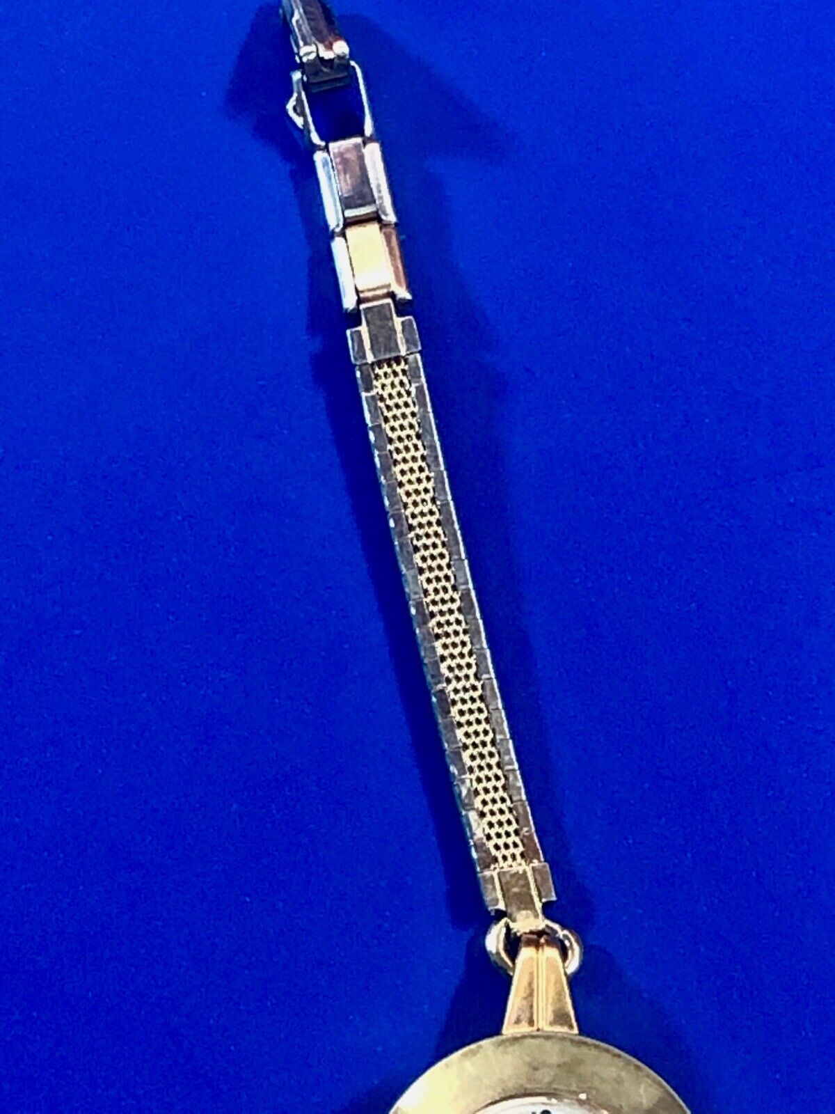 Timex Vintage Gold tone Disc Circular retro woman’s wind up watch