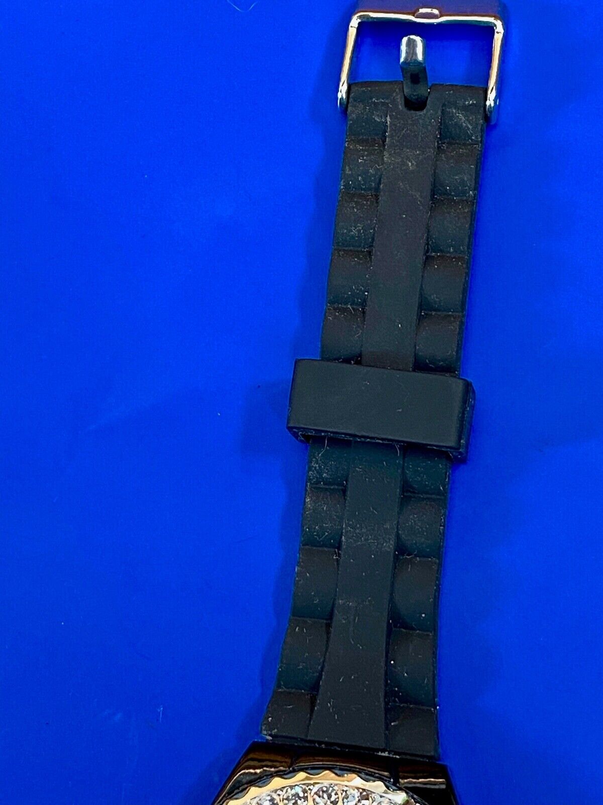 Black Band Rhinestone Accented Women's Sophie Watch - Fresh Battery