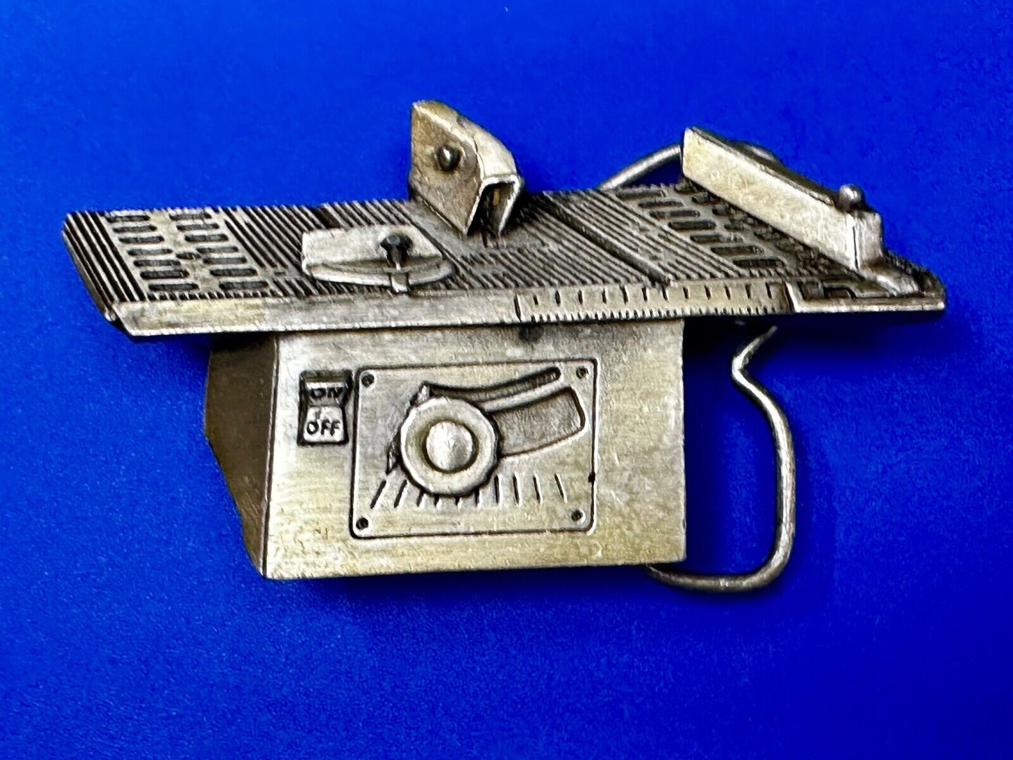 Table Saw Woodworking Unique VTG 1982 Belt Buckle by Bergamot Brass Works