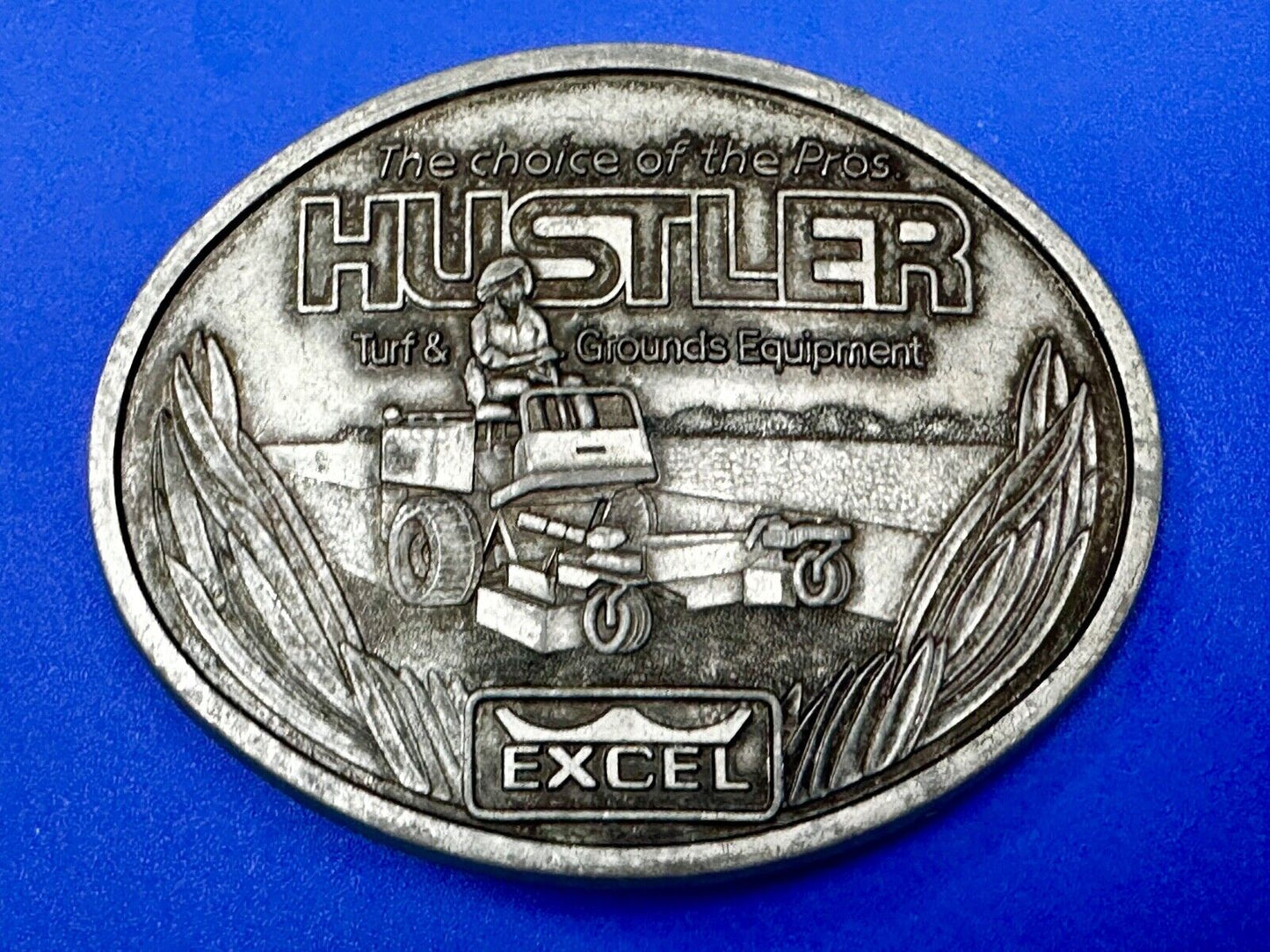 The Choice of the Pro Hustler Mower Mowing Landscaper Vintage Belt Buckle