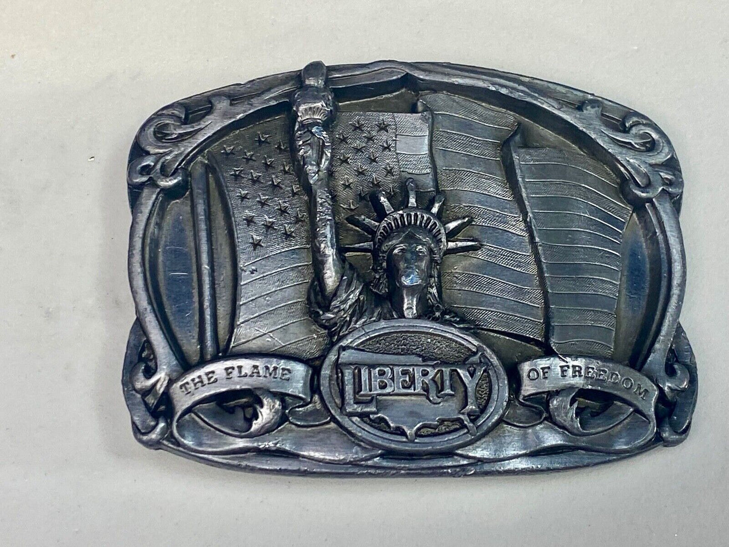 The Flame Of Freedom Nyc Statue Of Lady Liberty Usa America K-42 Belt Buckle