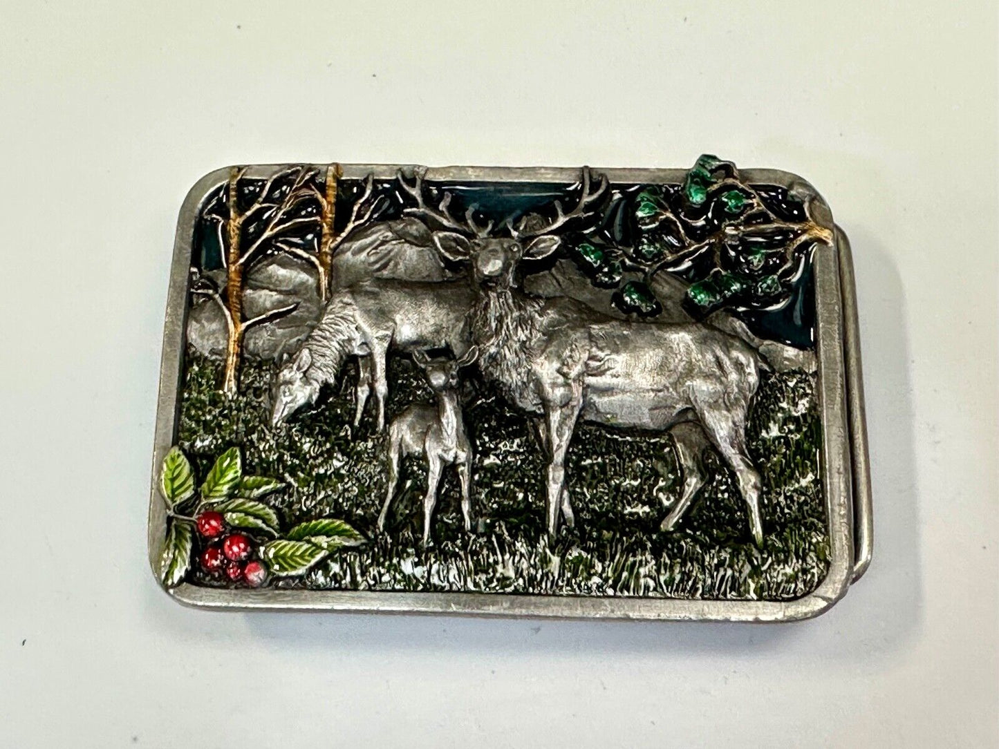 The Elk - Wapiti Native American Indian name vtg. L-10 Siskiyou 1982 belt buckle