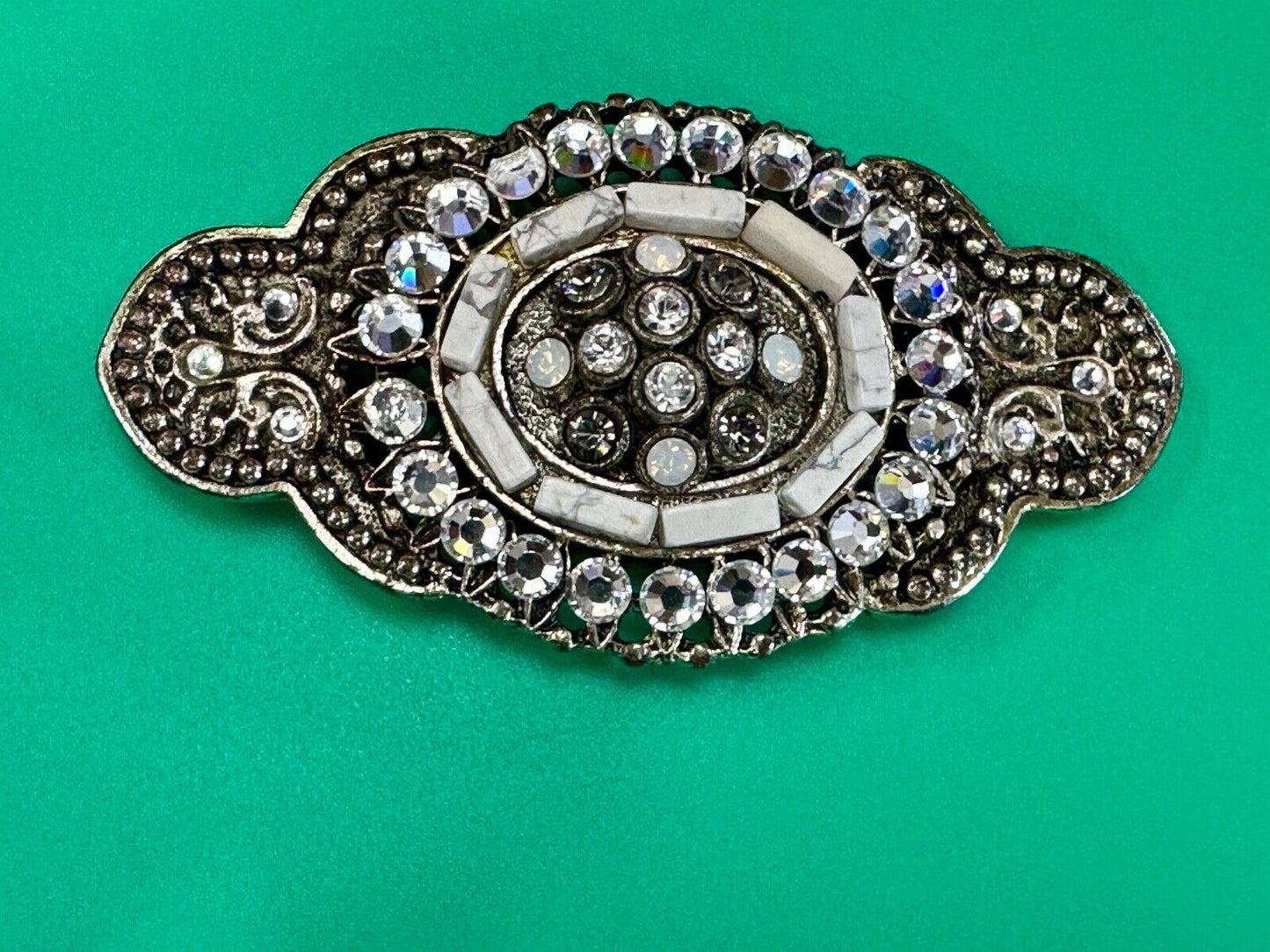 Vintage accented antique victorian vibe large belt buckle