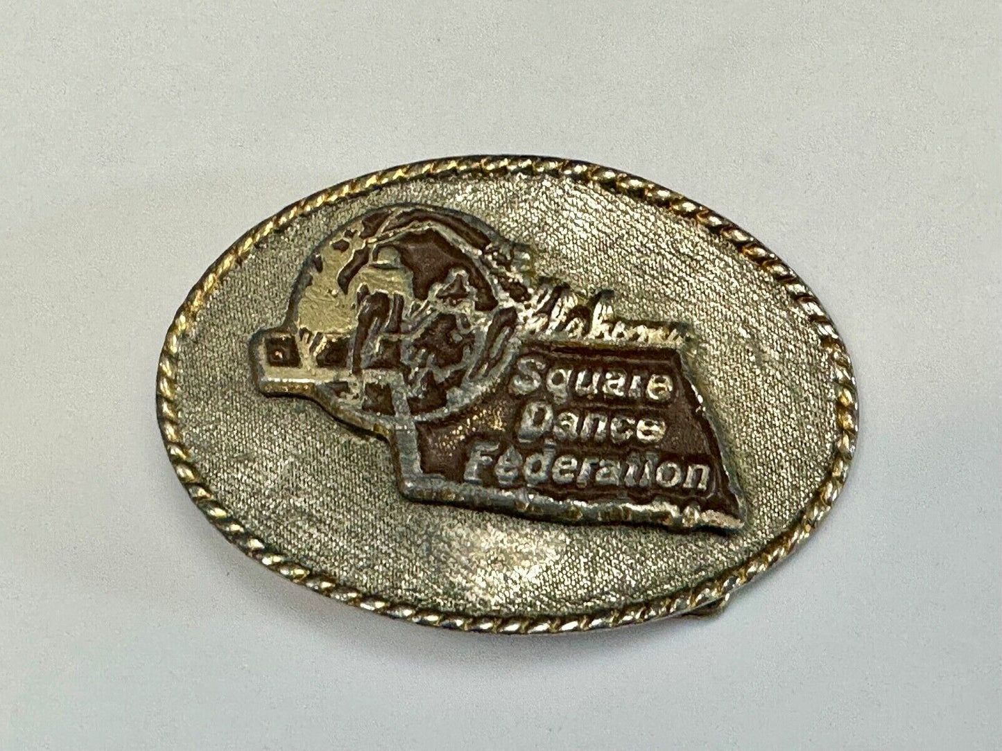 Vintage Alabama Square Dance federation belt buckle to restore