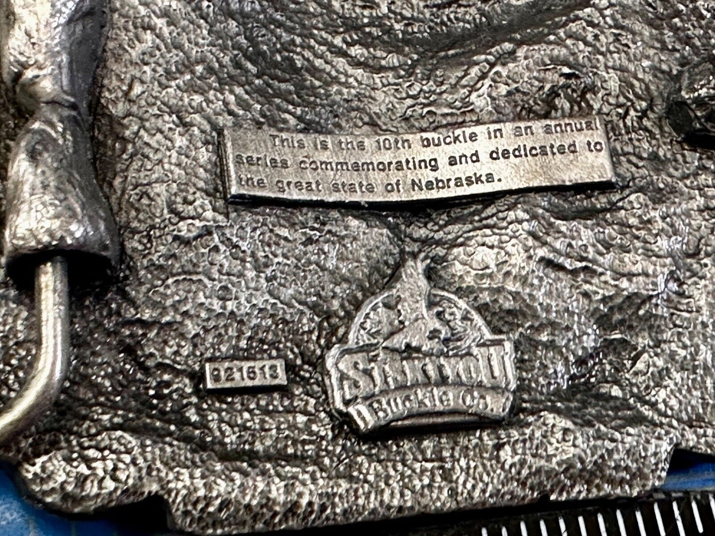 The Great State of Nebraska 1993 10th Annual Commemorative Siskiyou Belt Buckle