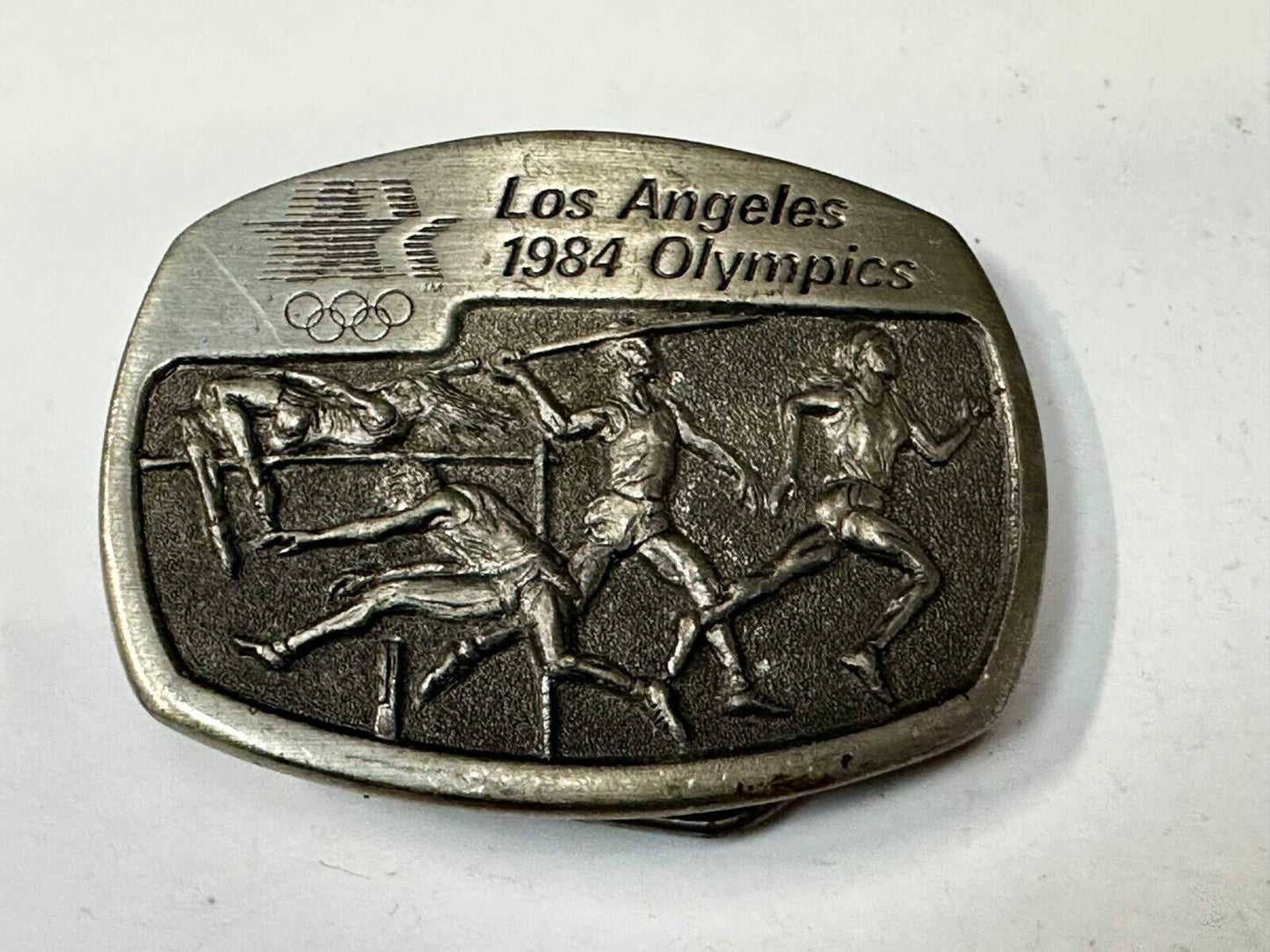 Track & Field Race - 1984 Los Angeles Olympics Pewter Sanchez Belt Buckle