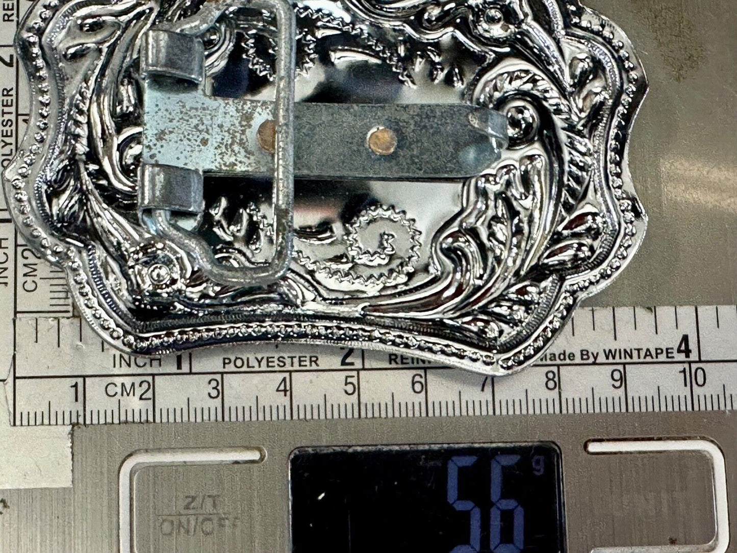 Texas Longhorn Steer Cowboys Vintage two tone belt buckle
