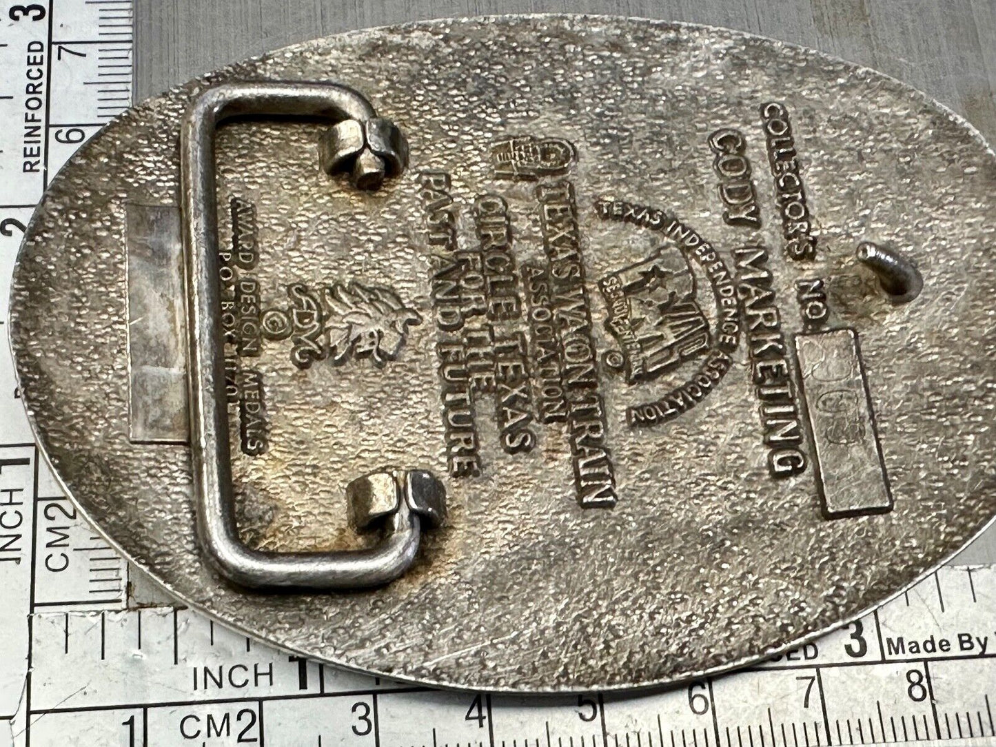 Texas State Sesquicentennial 150 year celebration solid brass ADM belt buckle