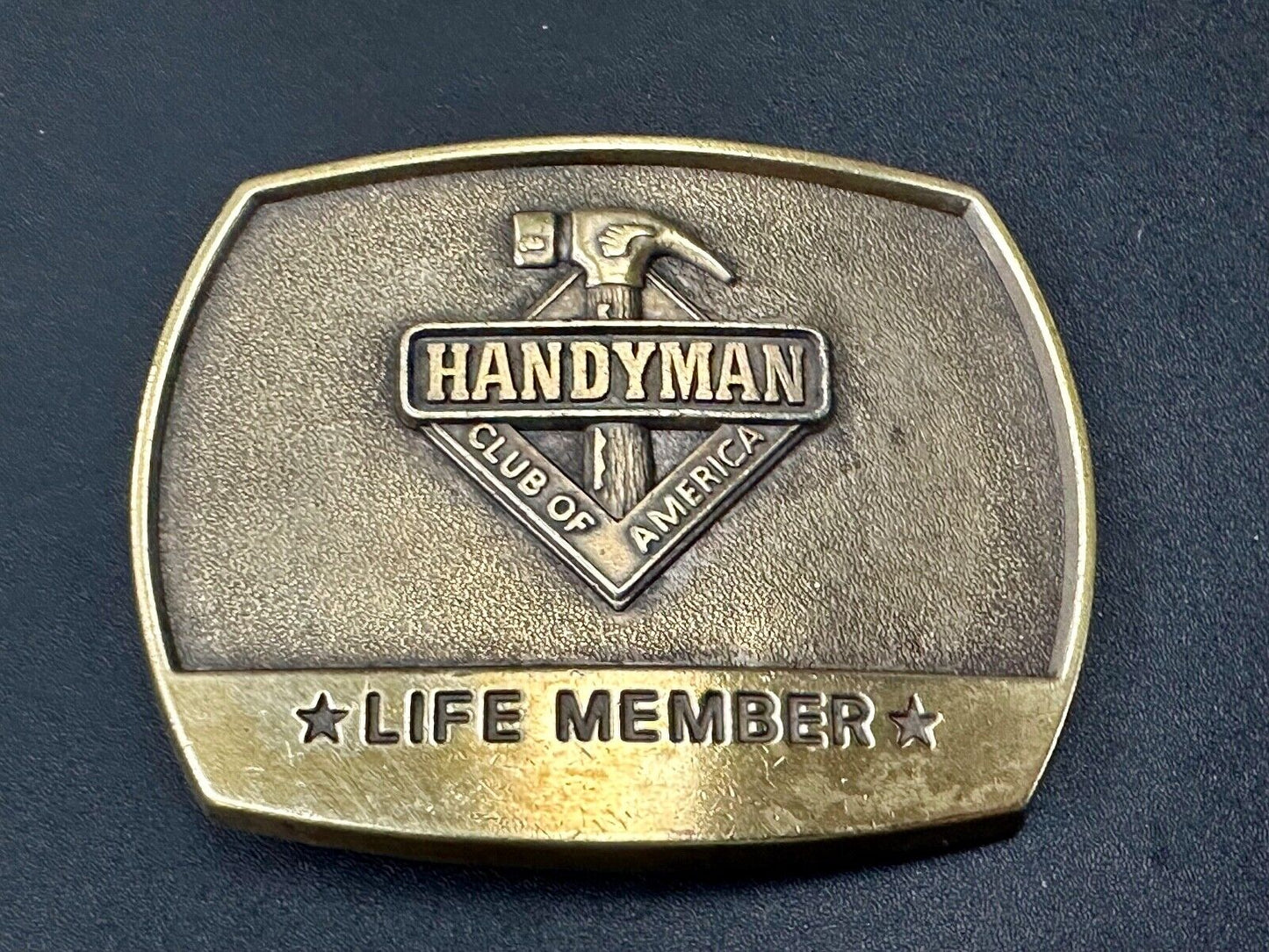 Vintage Handyman Club Of America Life Member Belt Buckle 1996