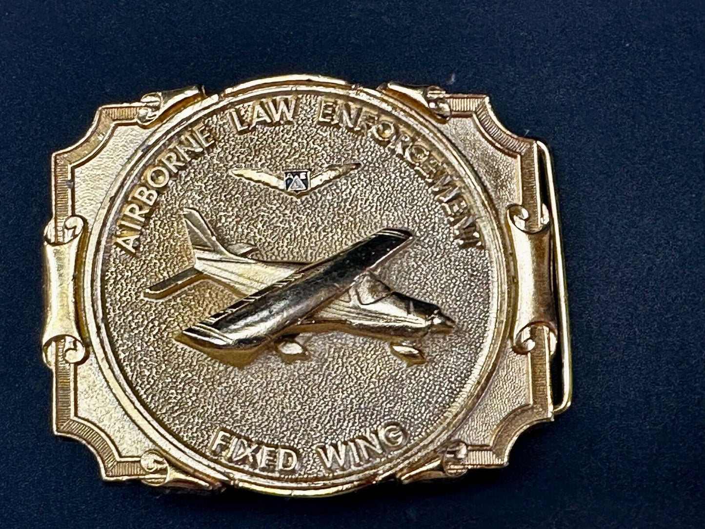 Airborne Law Enforcement Plane Police Pilot Fixed Wing Lg Belt Buckle #20 ALE