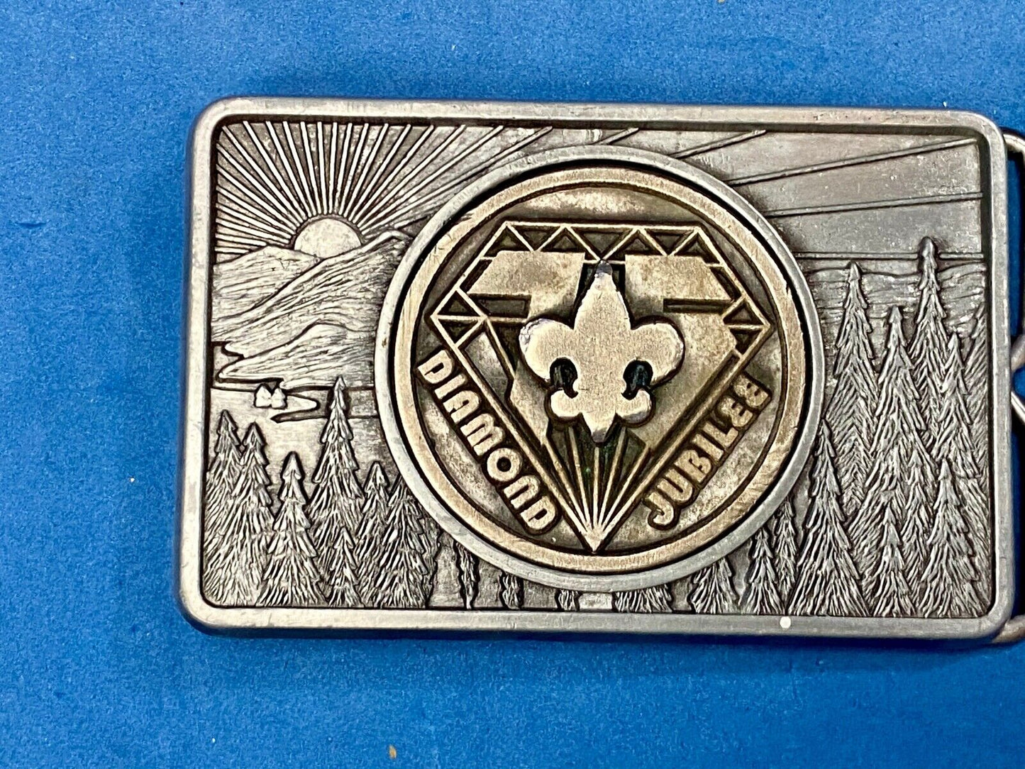 Vintage B.S.A. Diamond Jubilee belt buckle - Boy Scouts of America