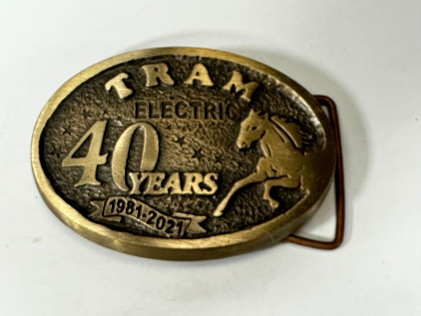 TRAM Electric 40 Years 1981-2021 Commemorative Danny Branford RARE Belt Buckle