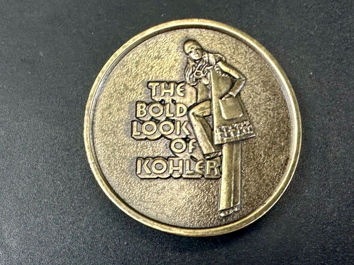 The Bold Look of Kohler - Vintage 1977 Lewis round Limited Edition belt buckle