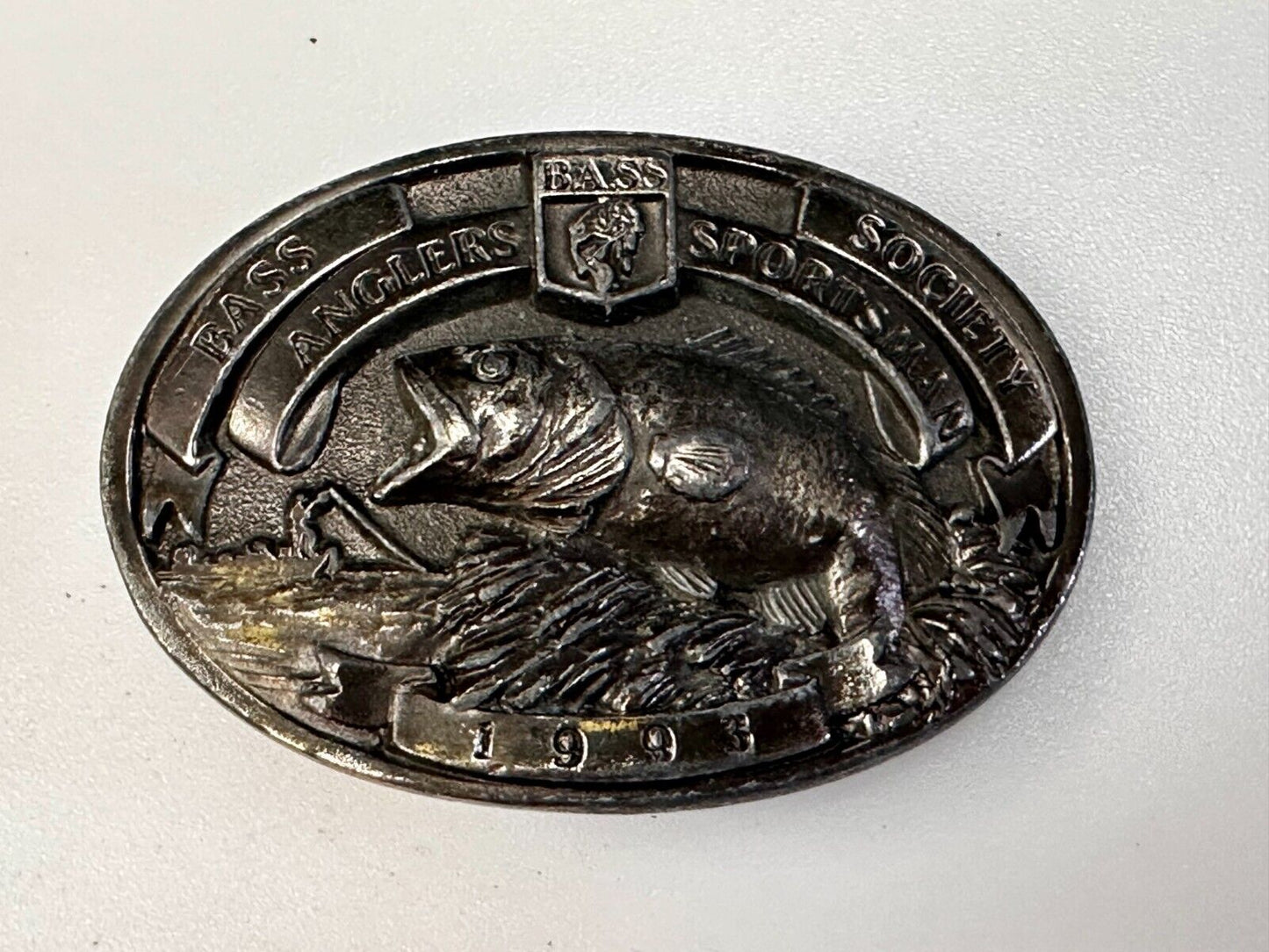1993 Bass Anglers Sportsman Society Club Belt Buckle