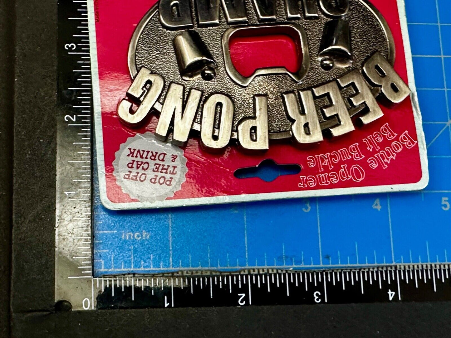 Beer Pong Champ - NOS Kalan Bottle Opener & Belt Buckle - Perfect pick up Line!