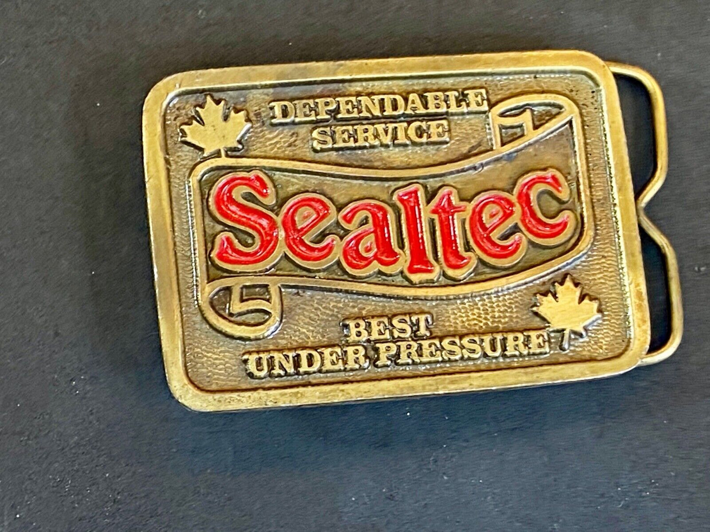 Vintage Belt Buckle - Sealtec - Company - Dependable Service Best Under Pressure