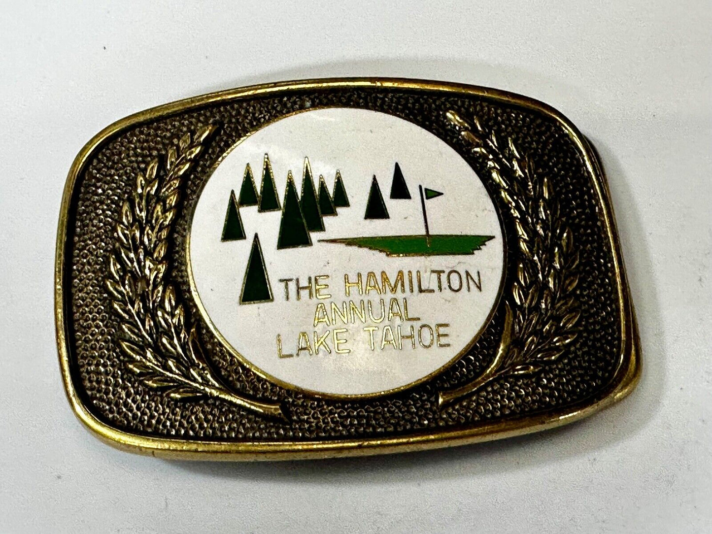 The Hamilton Health Center Annual Golf Tournament Lake Tahoe Belt Buckle