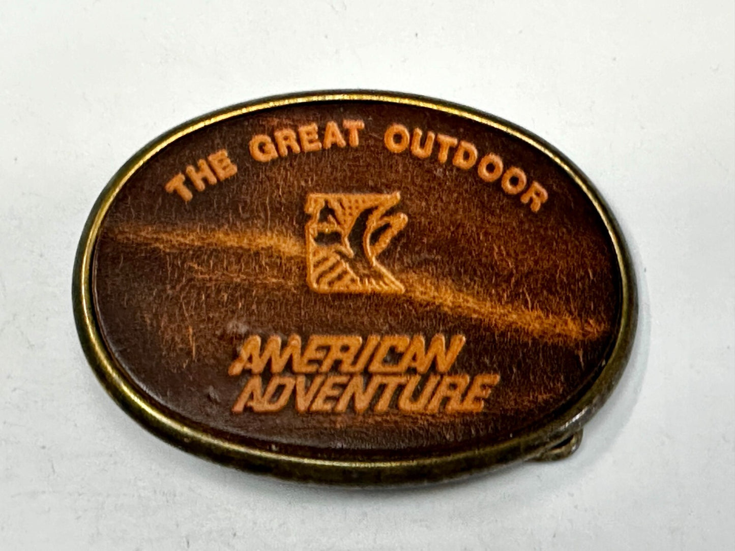 The Great Outdoor American Adventure Promo Leather on Metal El Cid Belt Buckle