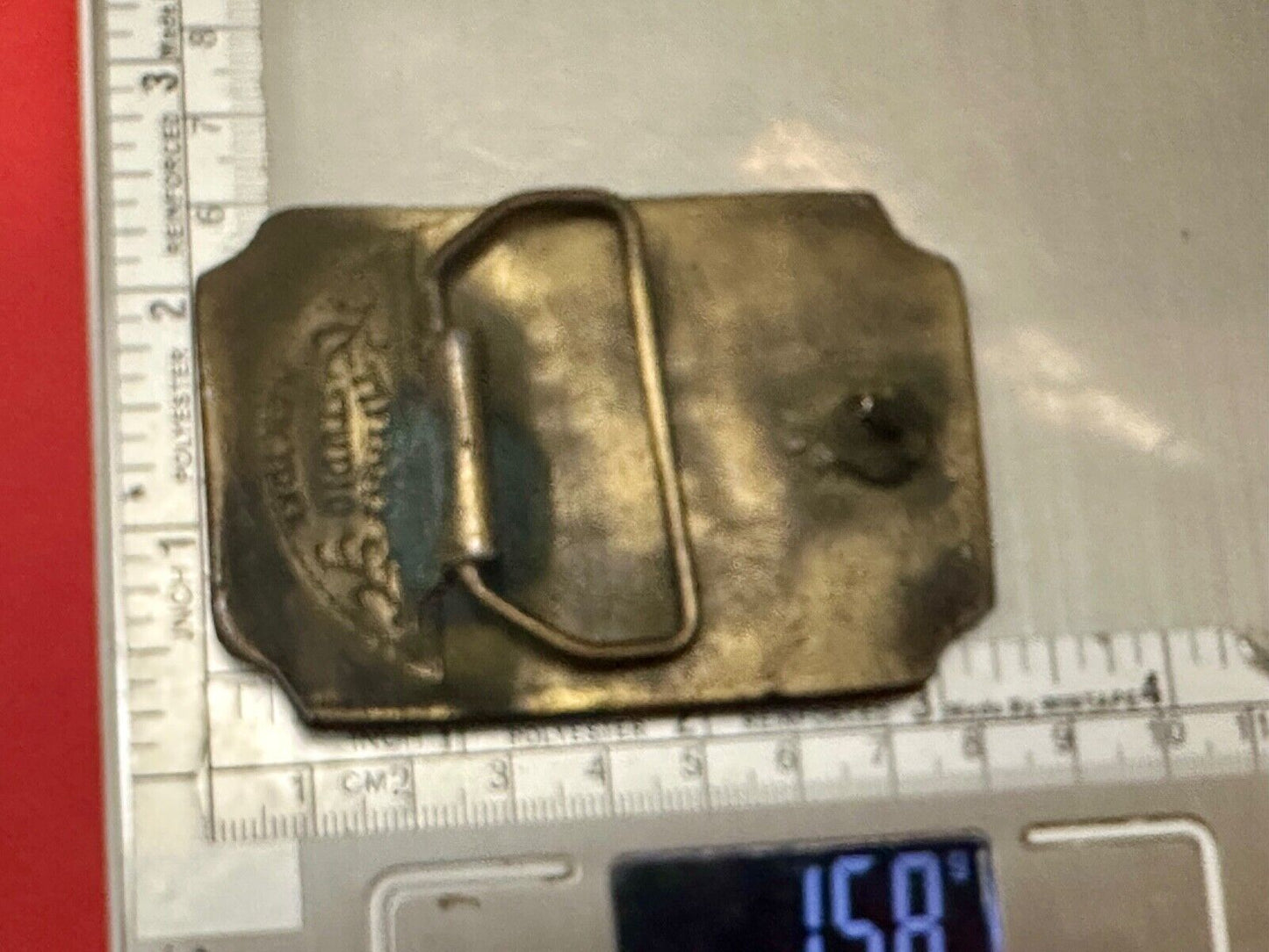 Vintage CB Radio Semi Big rig drivers Tiffany Studio belt buckle - engraved