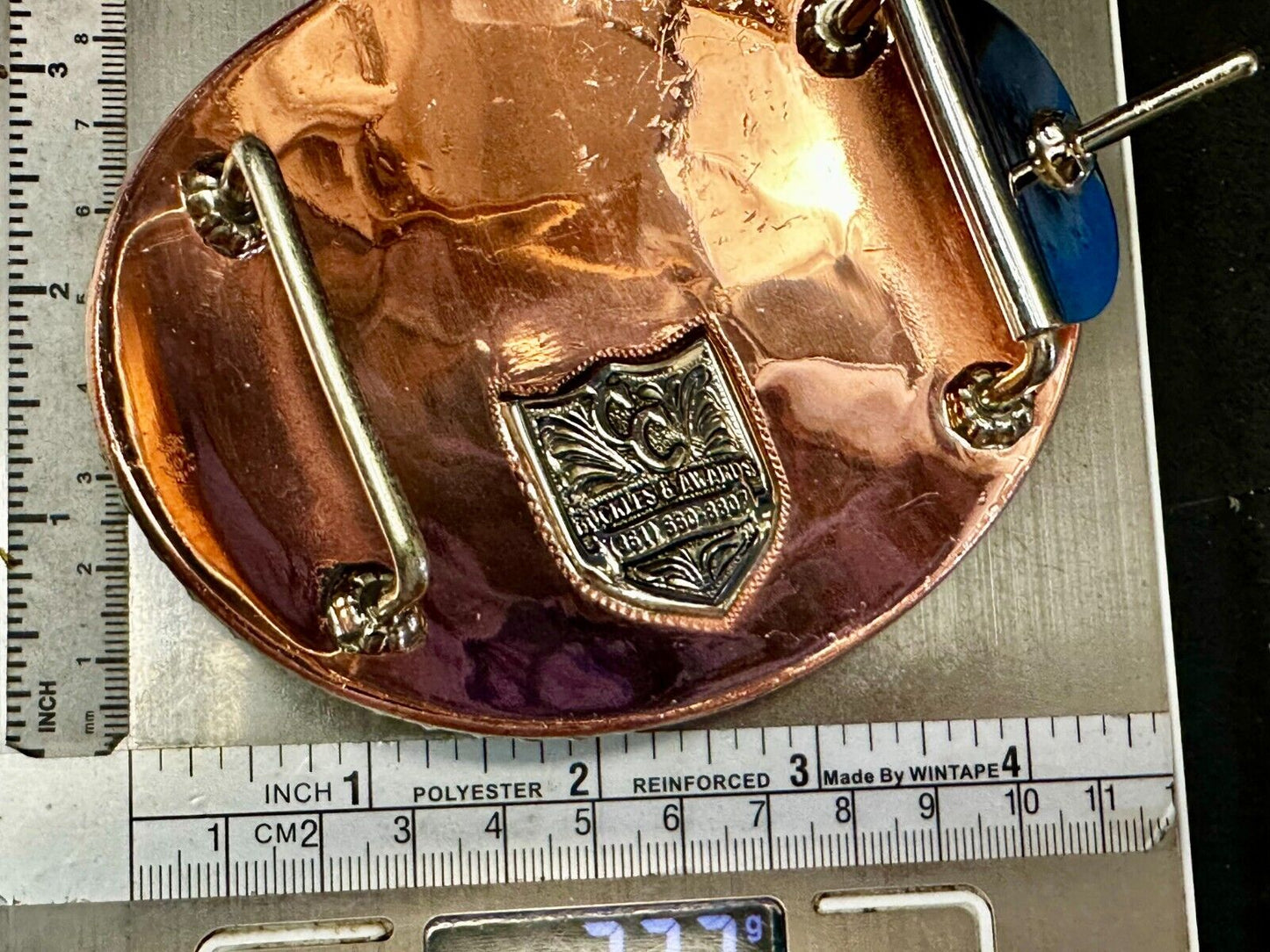 TJHRA Texas Jr. Rodeo 2021 Bareback Steer Riding Champion Trophy Belt Buckle