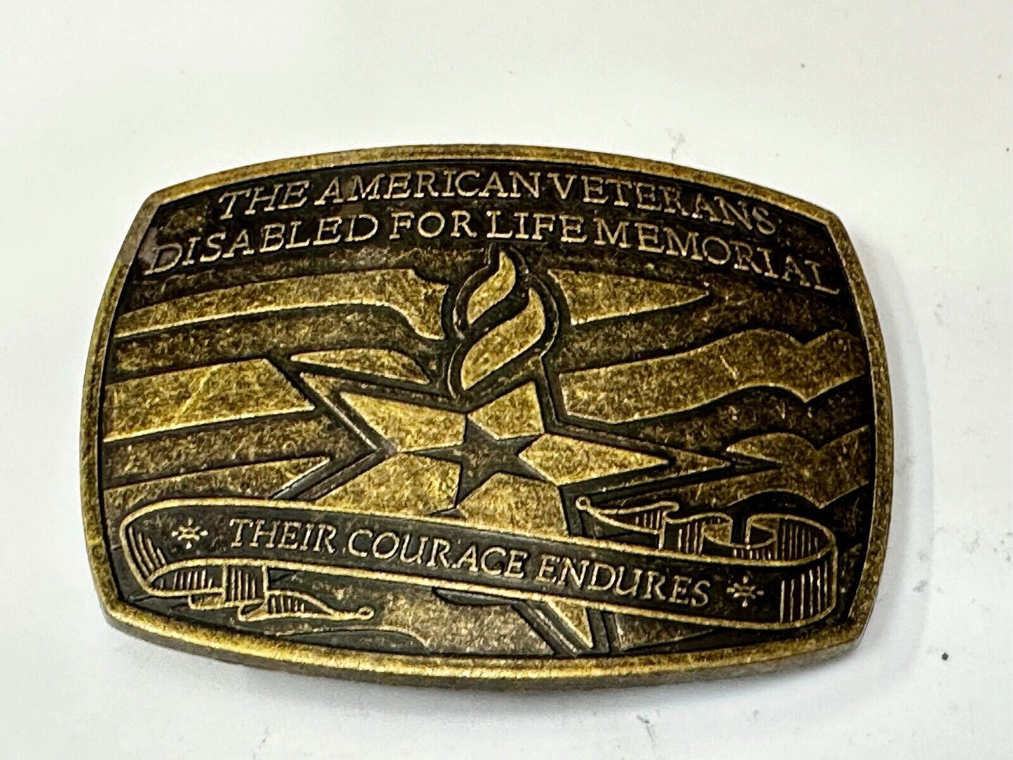 The American Veterans Disabled for life Memorial Commemorative Belt Buckle