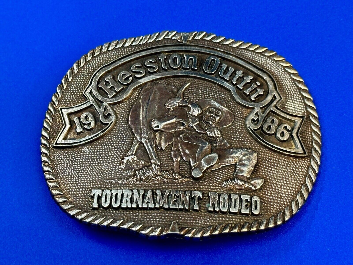 1986 Hesston Outfit Tournament Rodeo - Limited Series No 2 belt buckle