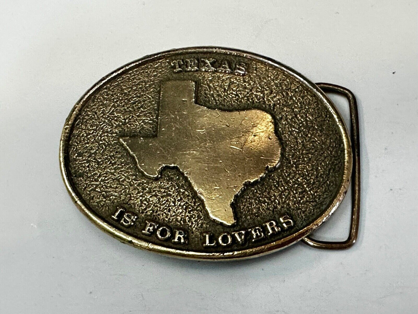 Texas is for Lovers EARLY Vintage 1976 Koleaco Belt Buckle