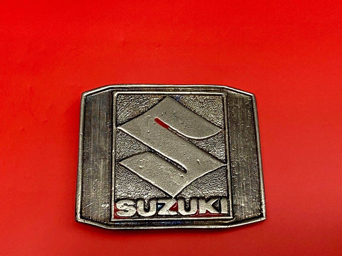 SUZUKI MOTORCYCLE COMMEMORATIVE METAL BELT BUCKLE