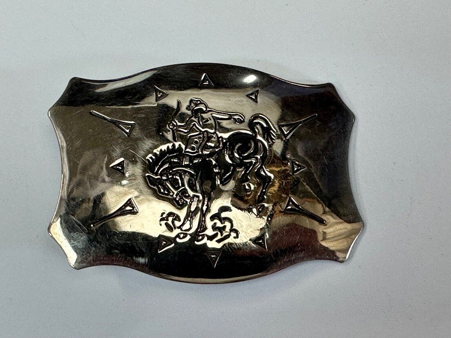 Vintage Chambers Vintage Cowboy Saddle Bronc western two tone belt buckle