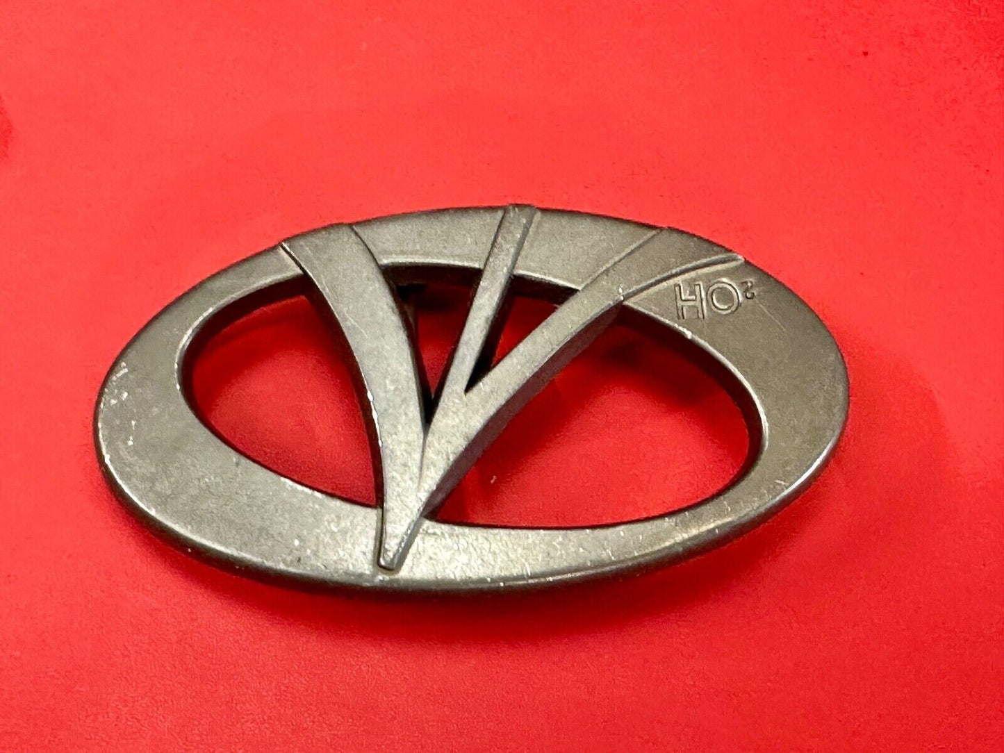2OH Cutout gold color belt buckle Peace love & Rock & Roll