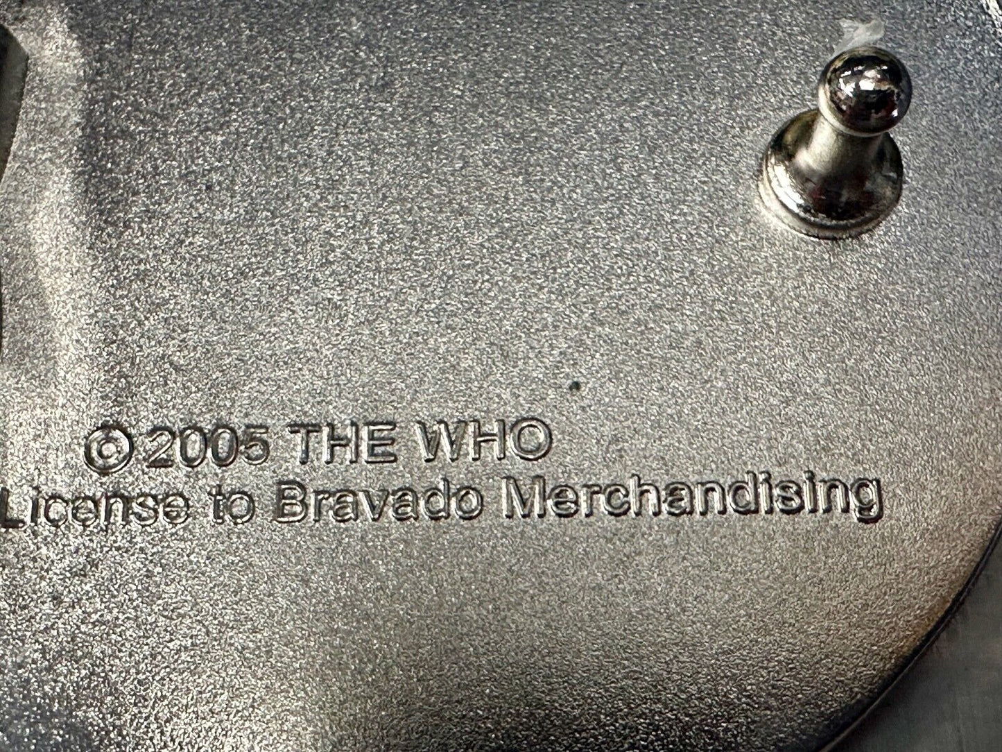 The Who Iconic Band Belt Buckle 2005 Bravado Merchandising Logo Oval Painted